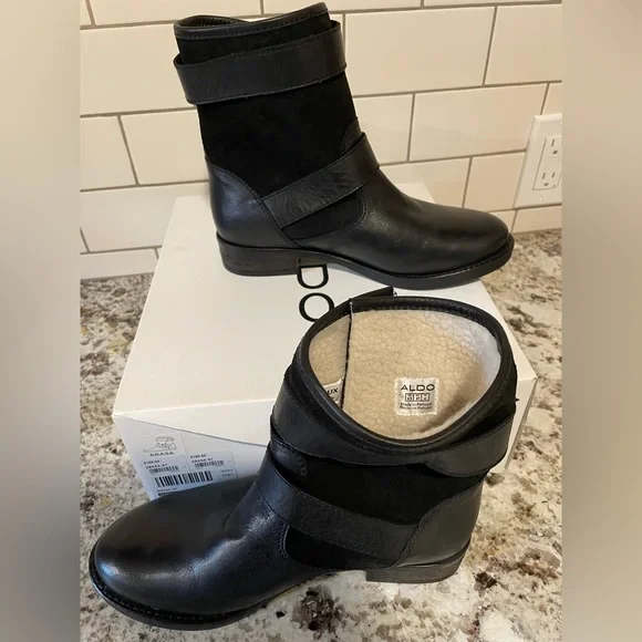Aldo black boots, size 6.5, NEW - Picture 3 of 5